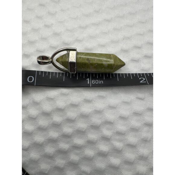 Boho Dreamcatcher Crystal Pouch Necklace w/ Smoky Quartz, Obsidian & Unakite - Picture 3 of 6